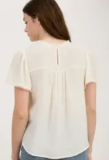 Blu Pepper Lace Short Sleeve Top