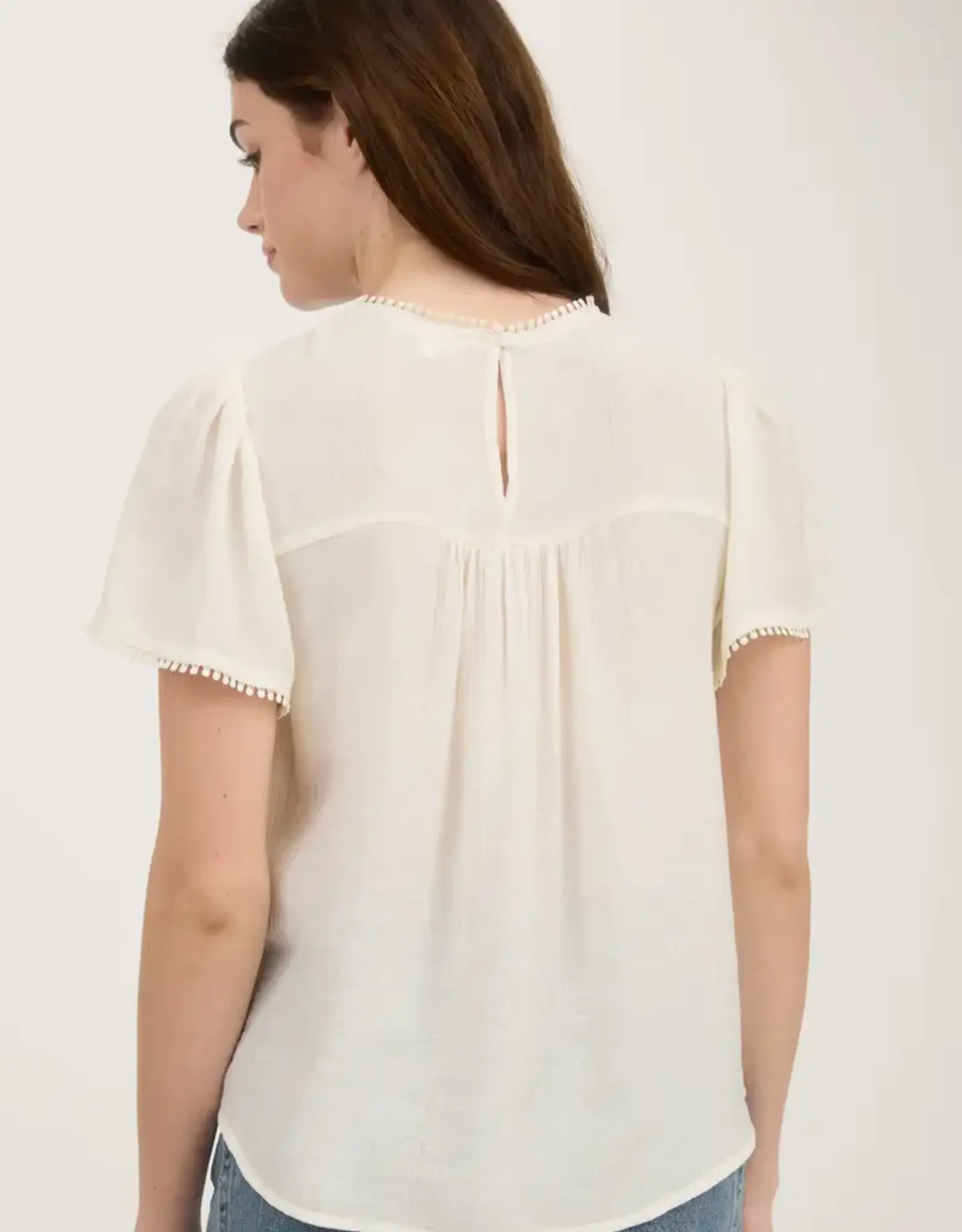 Blu Pepper Lace Short Sleeve Top