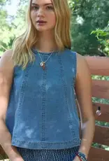 Blu Pepper Sleeveless Denim Top