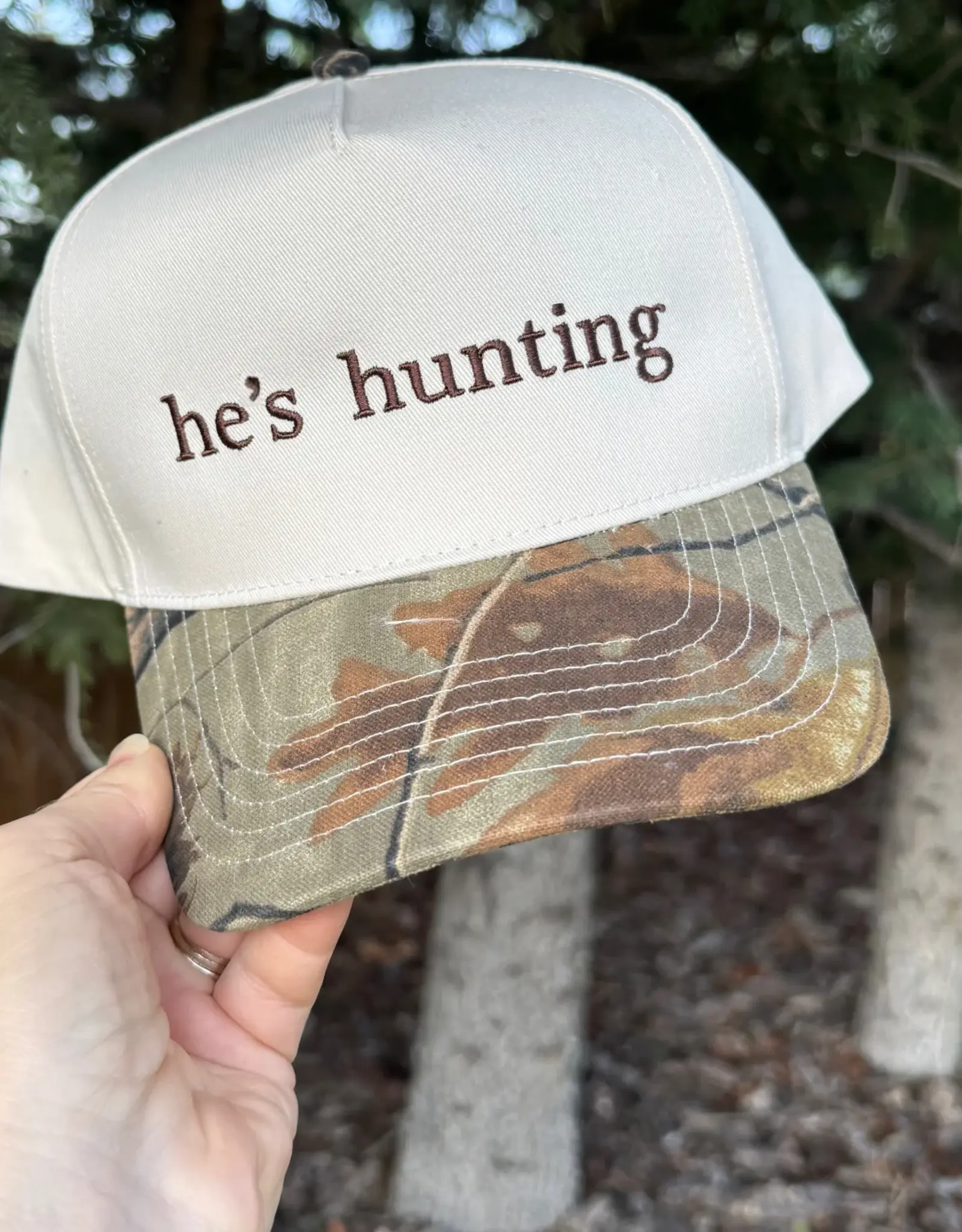 Blonde Ambition He's Hunting Embroidered Hat