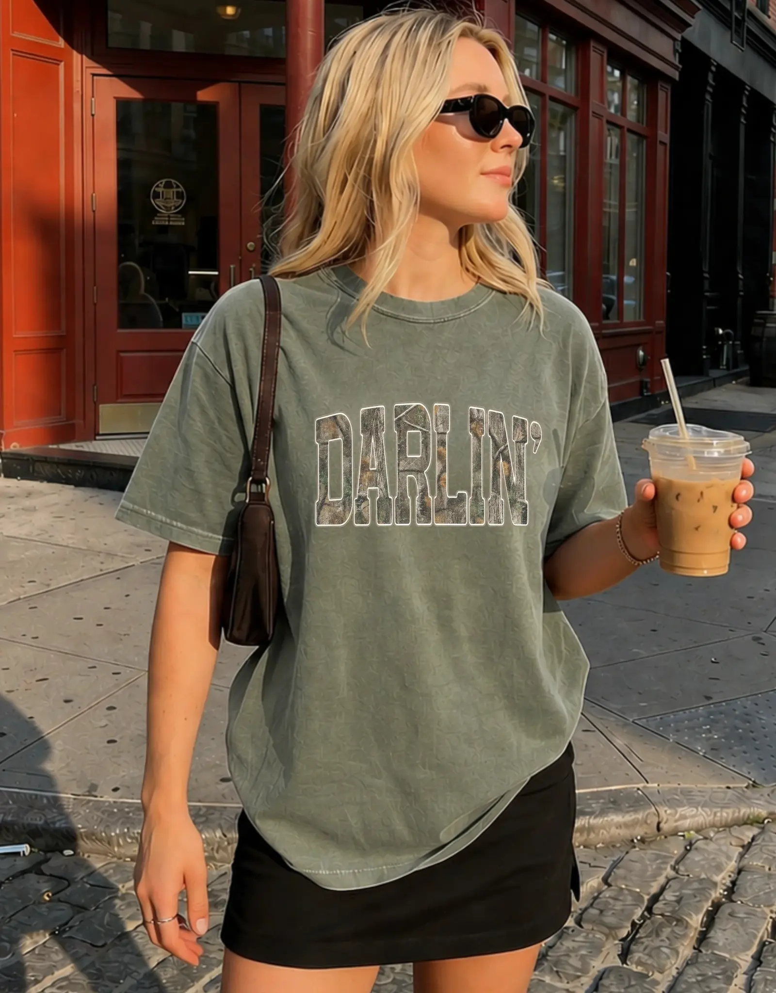 Blonde Ambition Darlin Camo Heavy Weight Tee
