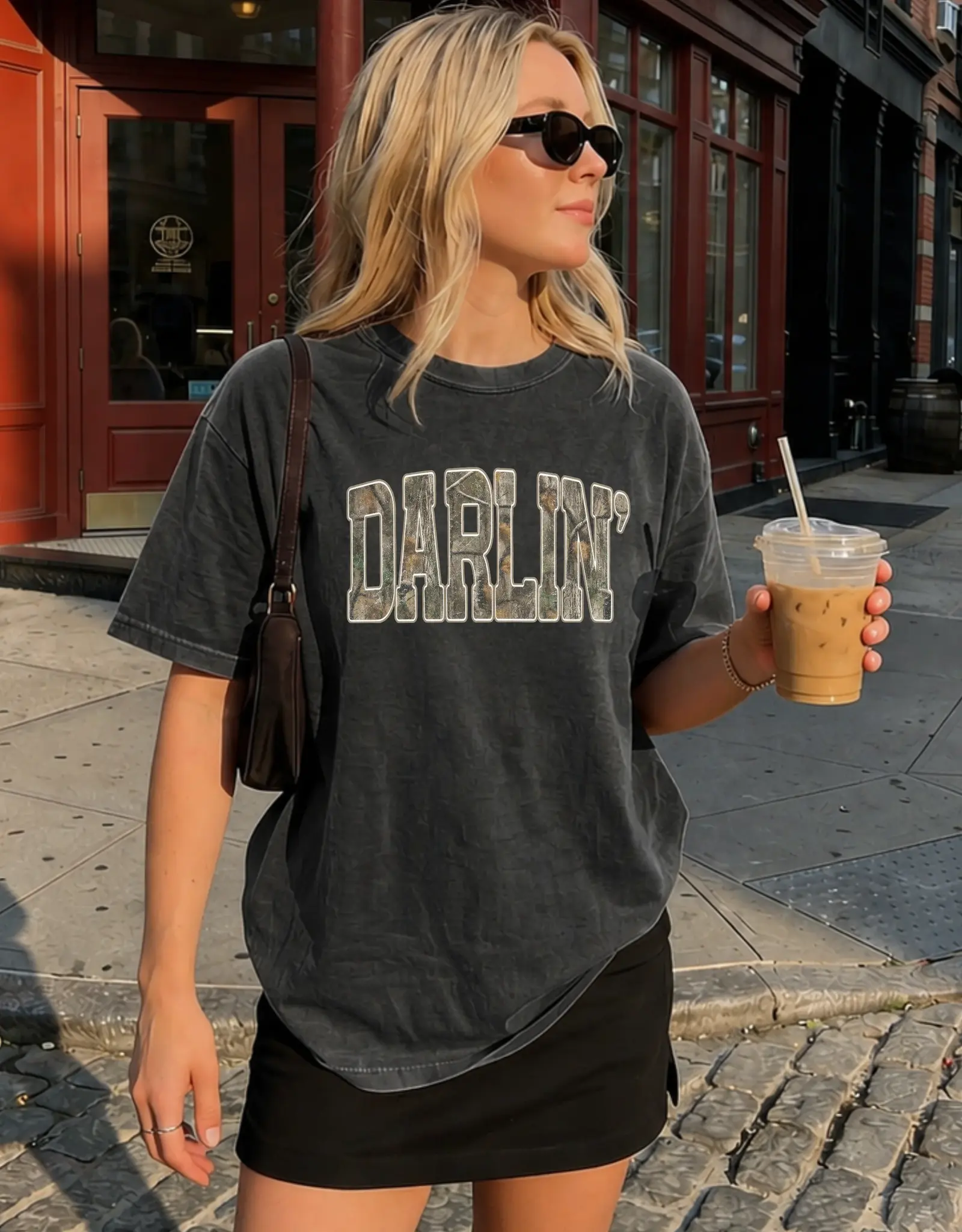 Blonde Ambition Darlin Camo Heavy Weight Tee