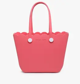 Jen & Co. Rose Scalloped Versa Tote, Coral Pink