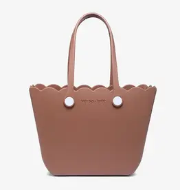 Jen & Co. Rose Scalloped Versa Tote, Mocha