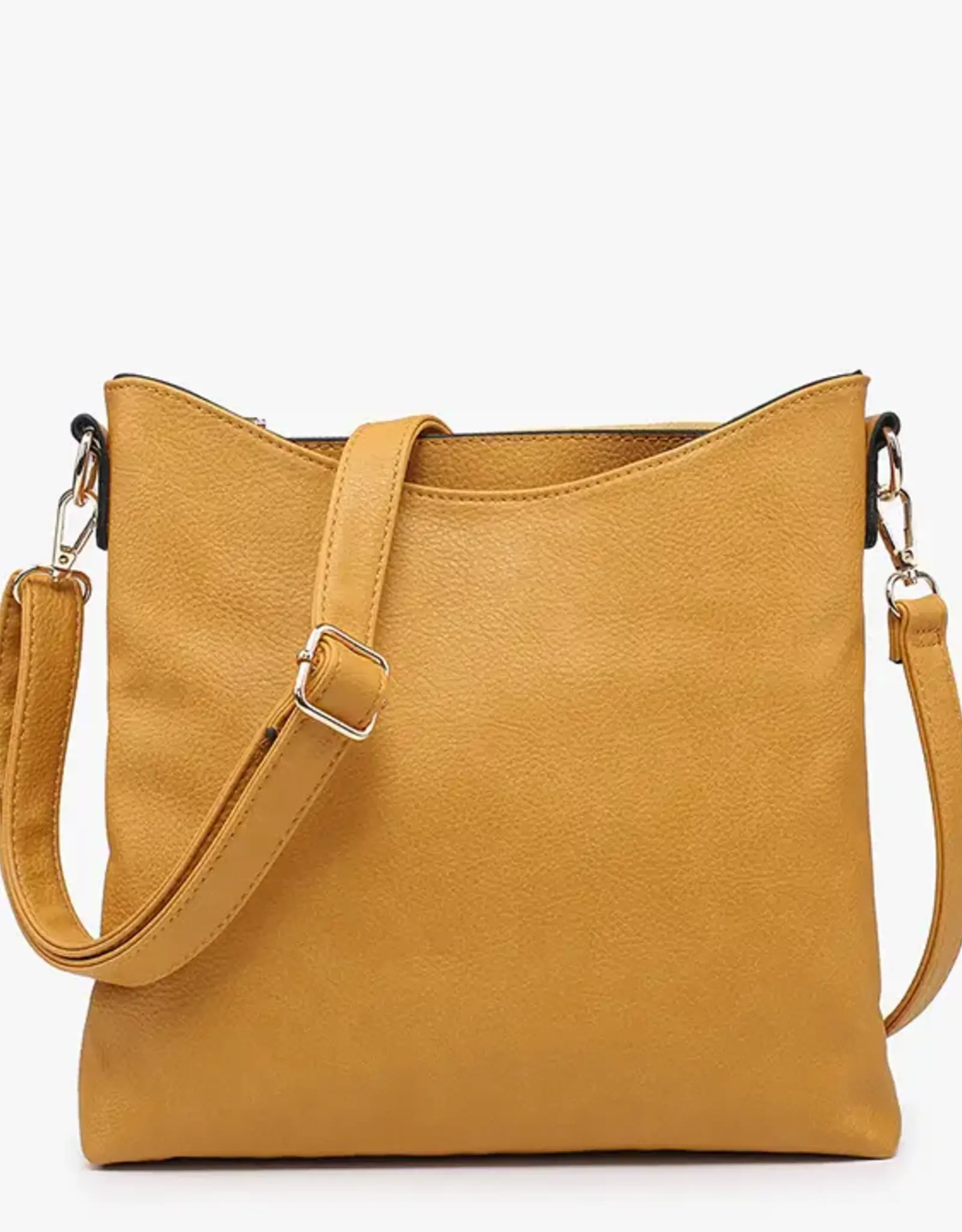 Jen & Co. Emma 3 Compartment Crossbody-Mustard