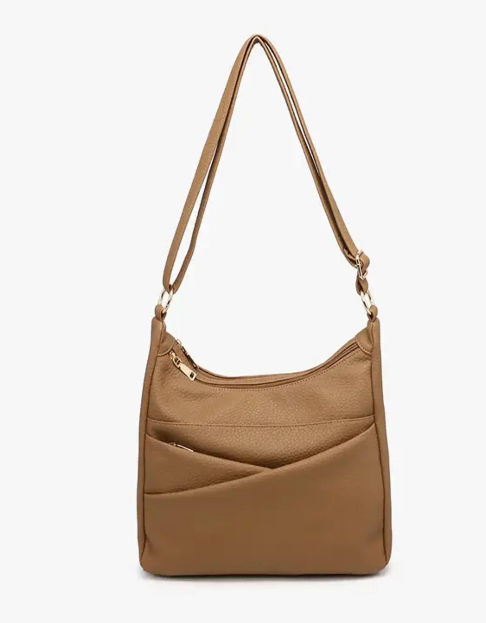Jen & Co. Lilian Dual Zip Crossbody Bag, Walnut