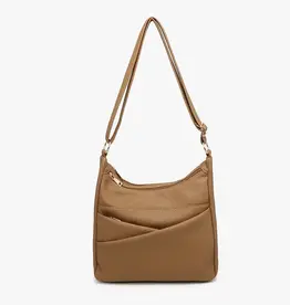 Jen & Co. Lilian Dual Zip Crossbody Bag, Walnut