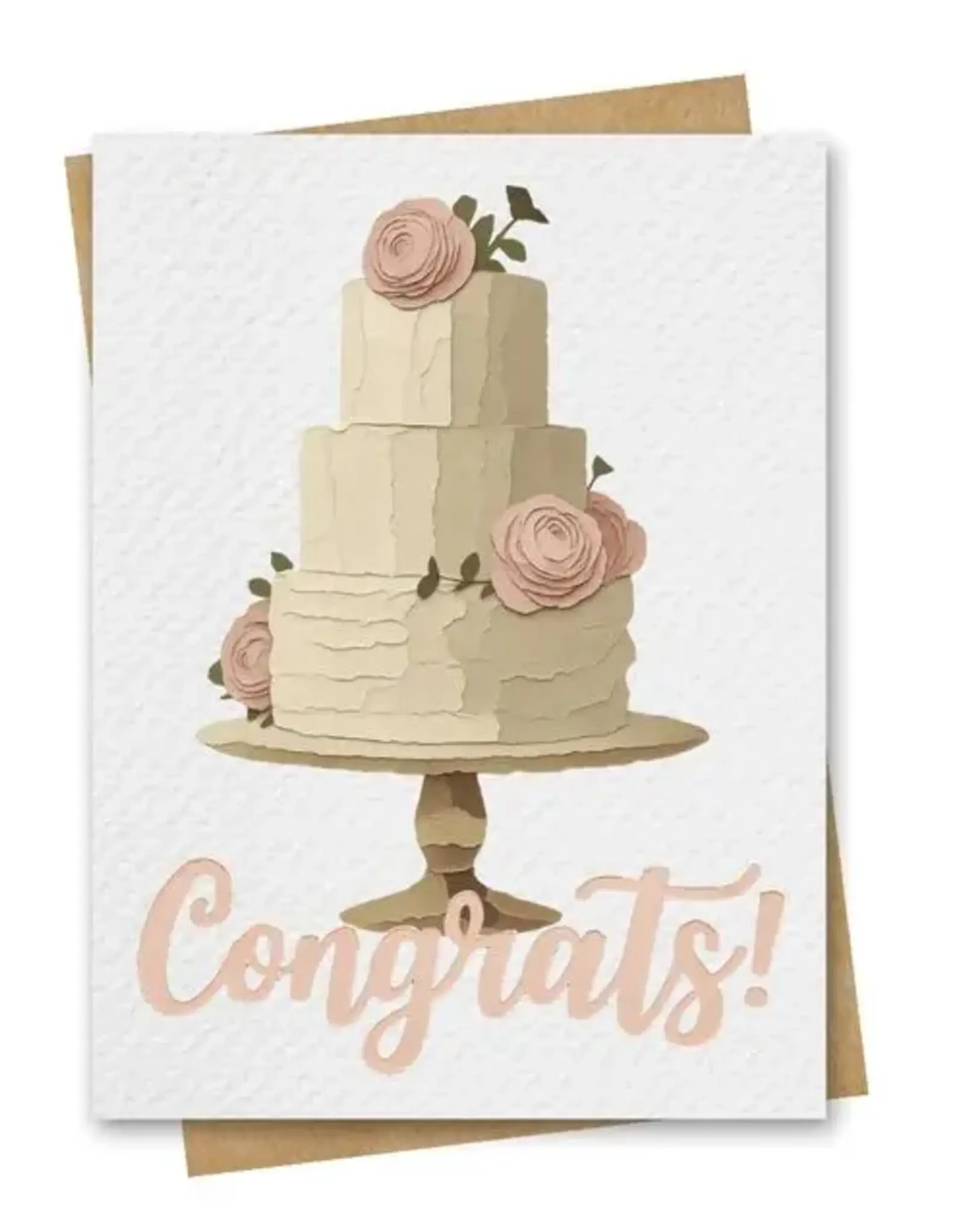 Paper Kuts Card, Wedding Cake Congrats