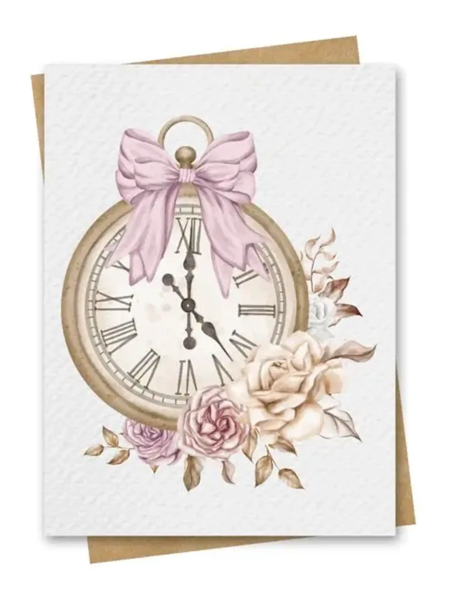 Paper Kuts Card, Antique Pocket Watch