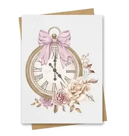Paper Kuts Card, Antique Pocket Watch