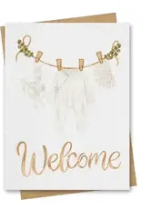 Paper Kuts Card, Weclome Baby Clothing Line