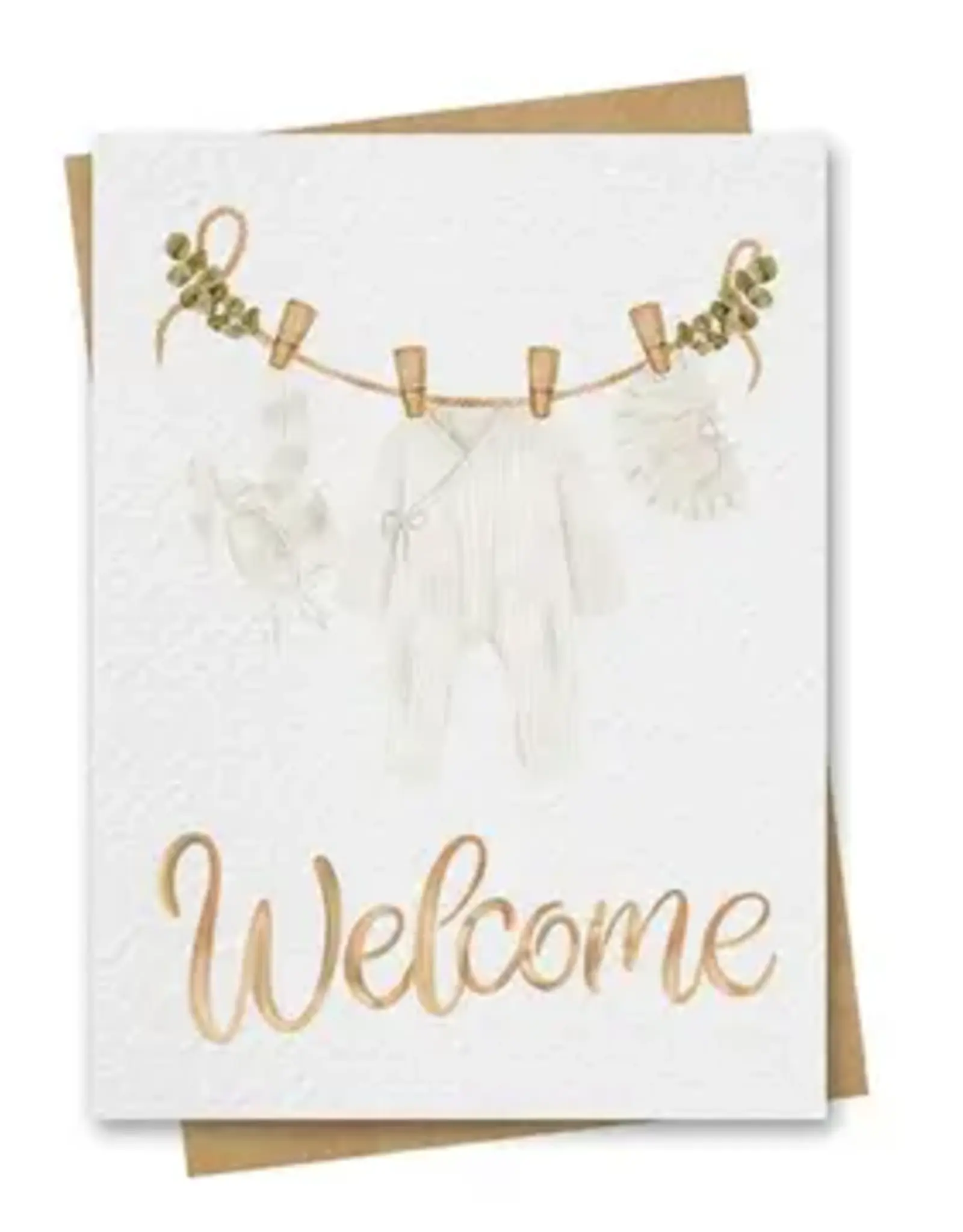 Paper Kuts Card, Weclome Baby Clothing Line