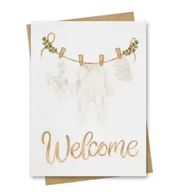Paper Kuts Card, Weclome Baby Clothing Line