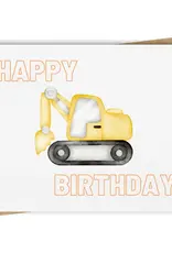 Paper Kuts Card, Happy Birthday Excavator