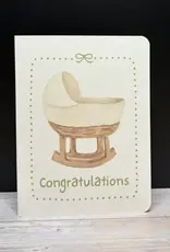 Paper Kuts Card, Congratulations Baby Bassinette