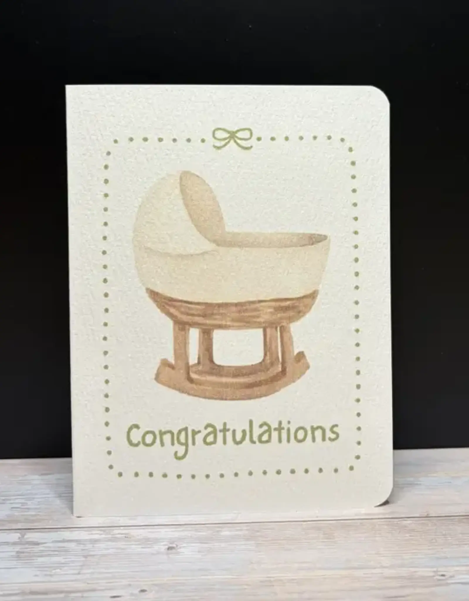 Paper Kuts Card, Congratulations Baby Bassinette