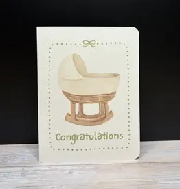 Paper Kuts Card, Congratulations Baby Bassinette