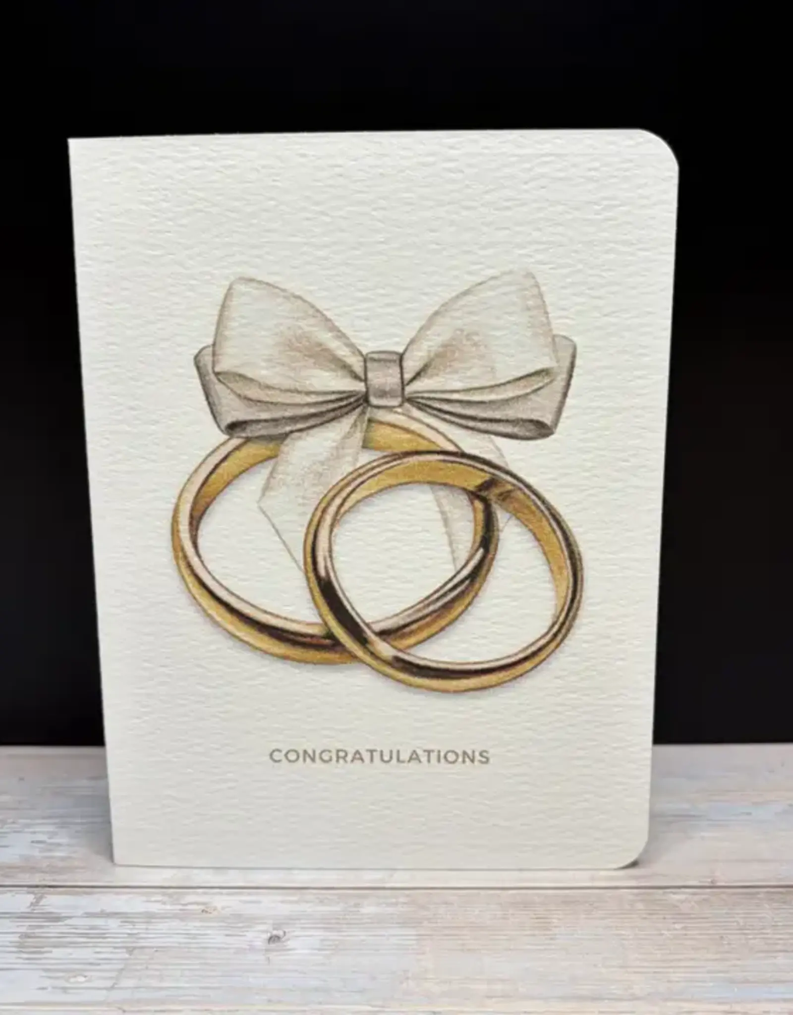 Paper Kuts Card, Wedding Rings w/Bow
