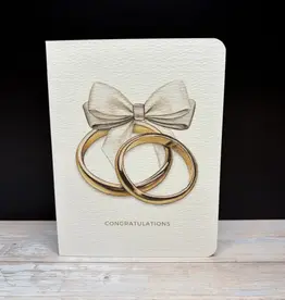 Paper Kuts Card, Wedding Rings w/Bow