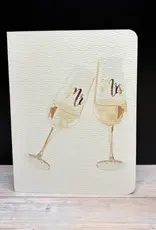 Paper Kuts Card, Mr & Mrs Champagne Glasses