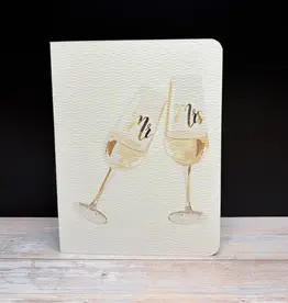 Paper Kuts Card, Mr & Mrs Champagne Glasses