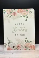 Paper Kuts Card, Happy Birthday Pink Floral