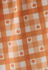 Geometry Tea Towel-Pumpkin Check