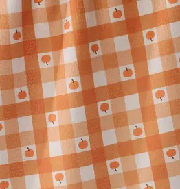 Geometry Tea Towel-Pumpkin Check