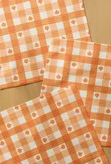 Geometry Dishcloth Set- Pumpkin Check