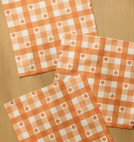Geometry Dishcloth Set- Pumpkin Check