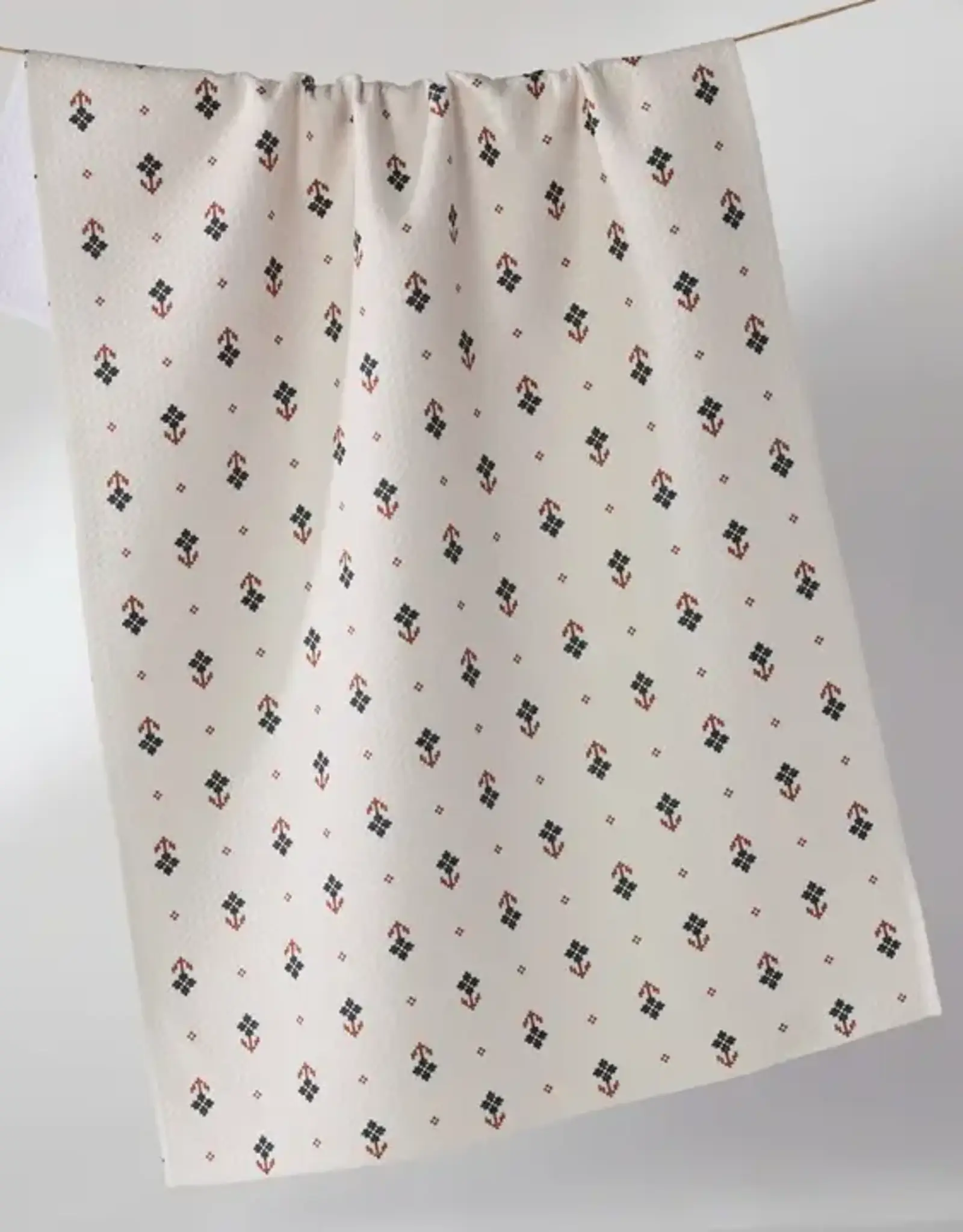 Geometry Tea Towel- Folk Pixel