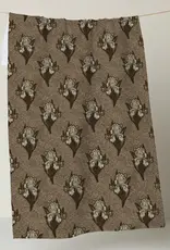 Geometry Tea Towel- Sepia Iris