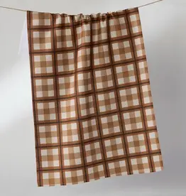 Geometry Tea Towel- Rich Cocoa