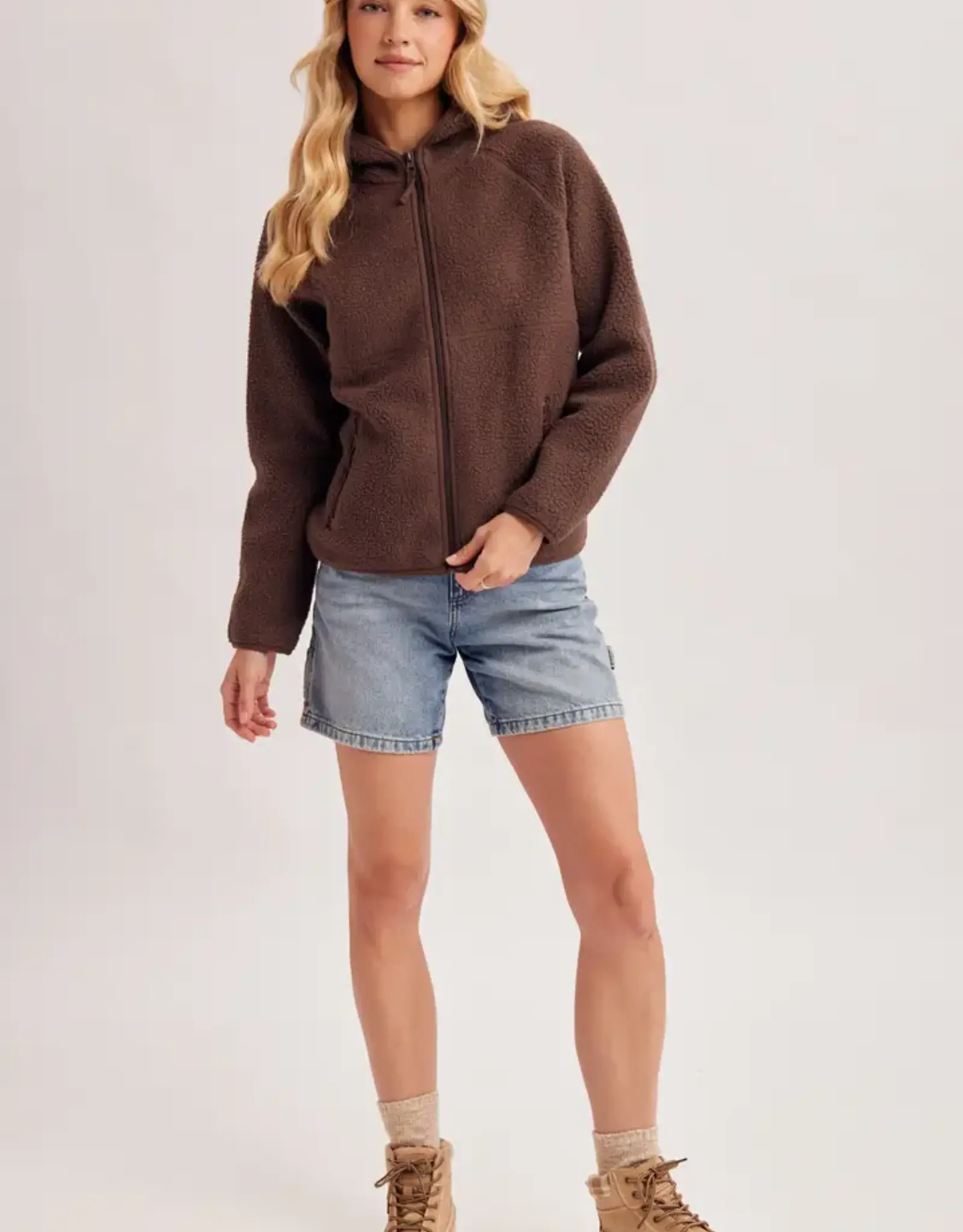 Sherpa Zip-Up Hoodie
