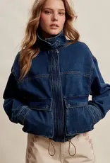 Listicle Oversized Utility Denim Jacket