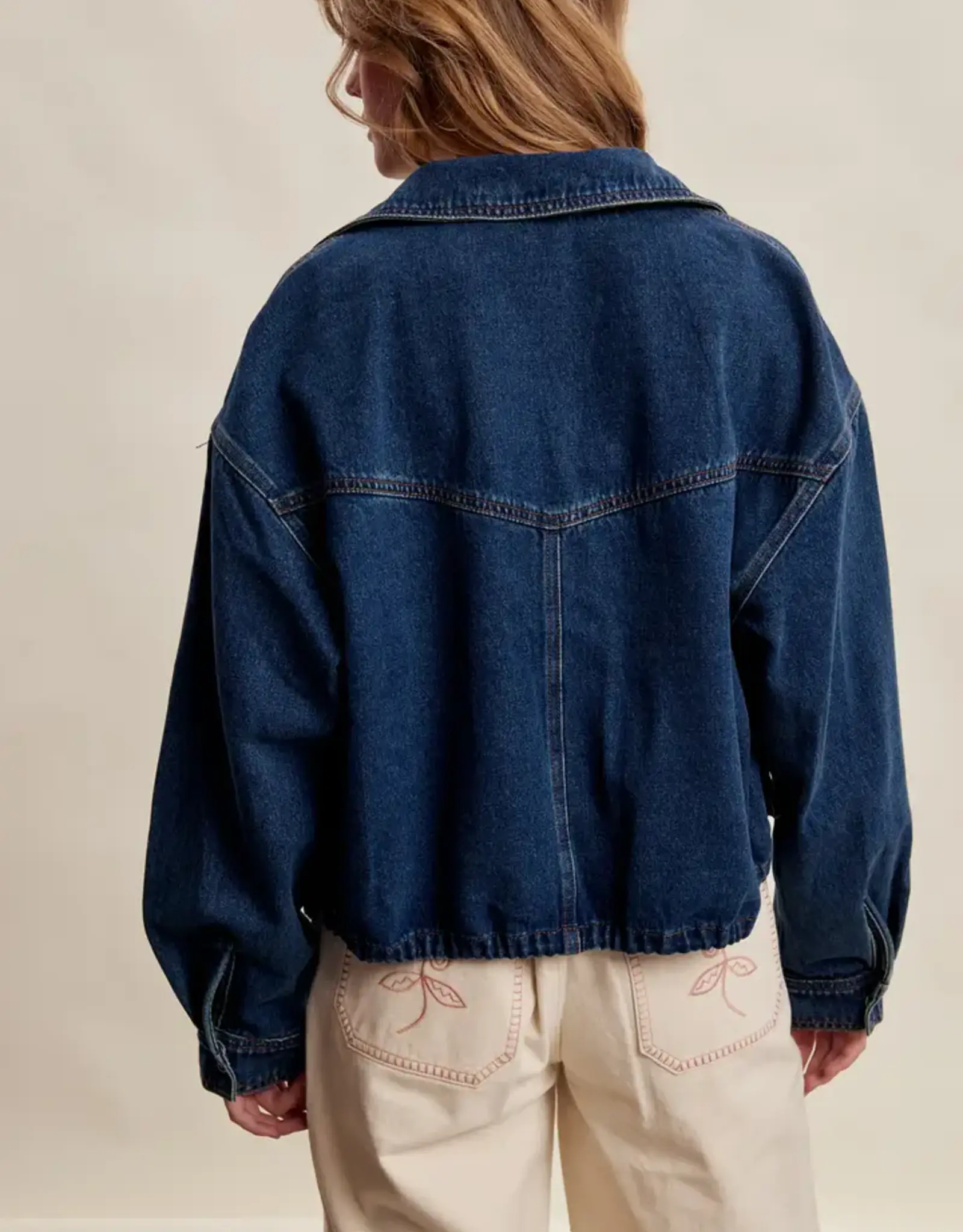 Listicle Oversized Utility Denim Jacket