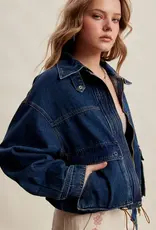 Listicle Oversized Utility Denim Jacket