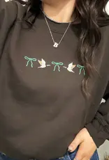 Blonde Ambition Embroidered Mallards & Bows Crewneck