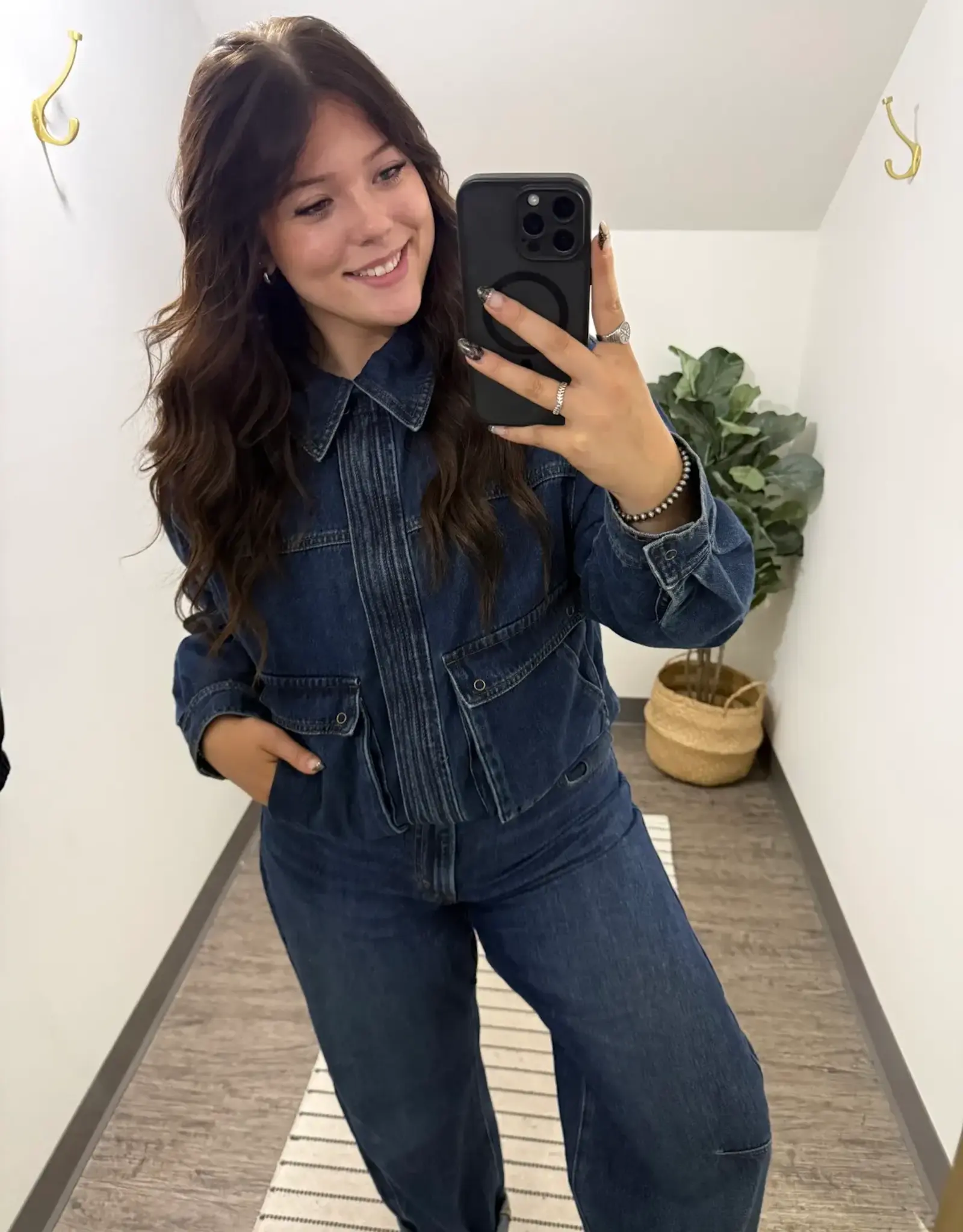 Listicle Oversized Utility Denim Jacket