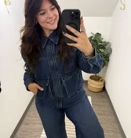 Listicle Oversized Utility Denim Jacket