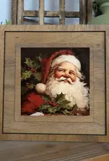 Redeemed Decor Square Framed Art, Vintage Santa