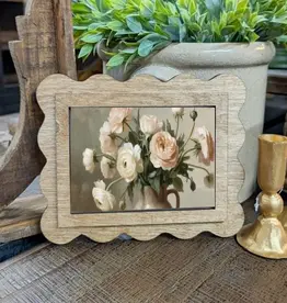 Redeemed Decor Scalloped Framed Art, Ranunculus 6x8"