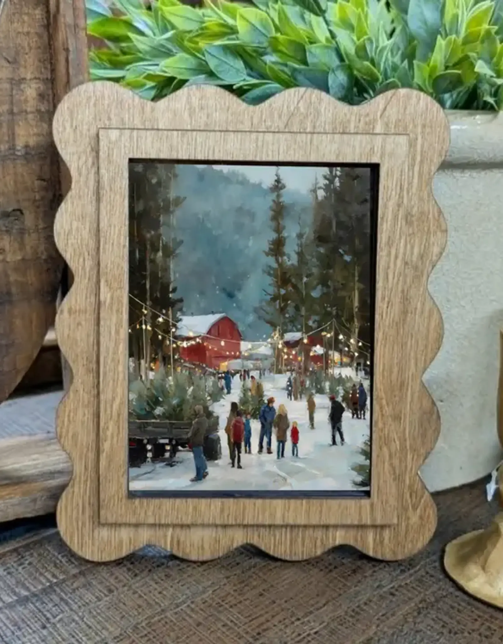 Redeemed Decor Scalloped Framed Art, Tree Farm 6x8"