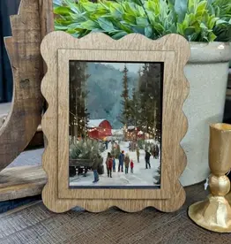 Redeemed Decor Scalloped Framed Art, Tree Farm 6x8"