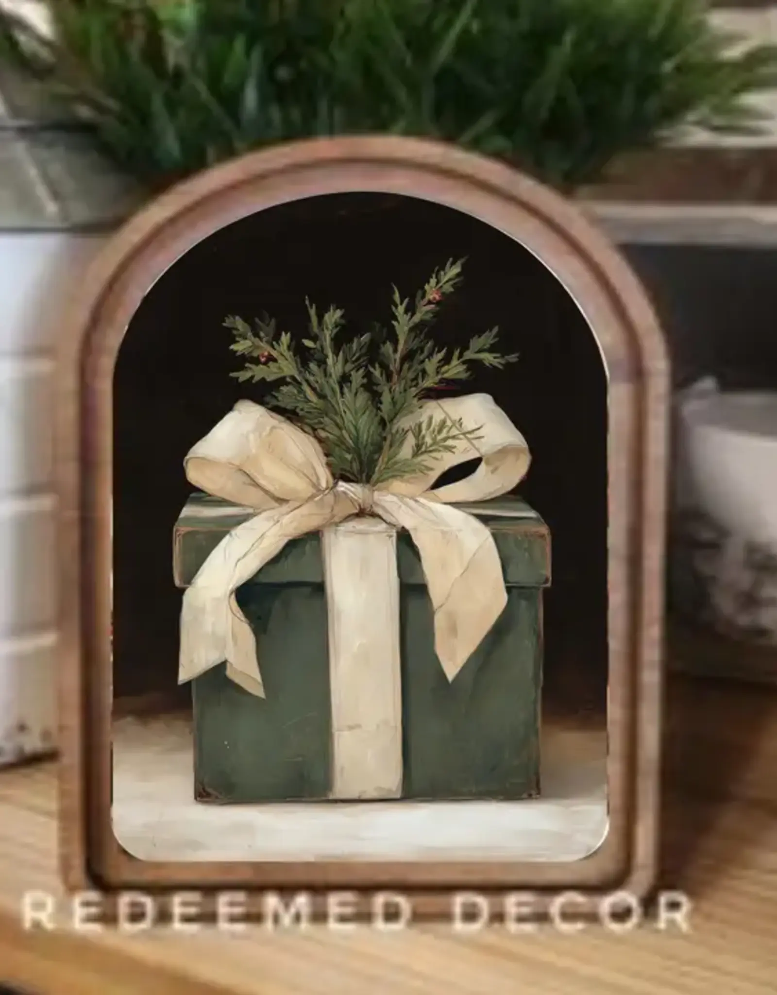 Redeemed Decor Arch Top Framed Art, Christmas Gift 8x11"