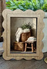 Redeemed Decor Scalloped Framed Art, Laundry Baskets 6x8"