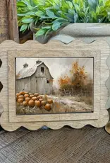 Redeemed Decor Scalloped Framed Art, Harvest Barn 6x8"