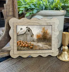 Redeemed Decor Scalloped Framed Art, Harvest Barn 6x8"