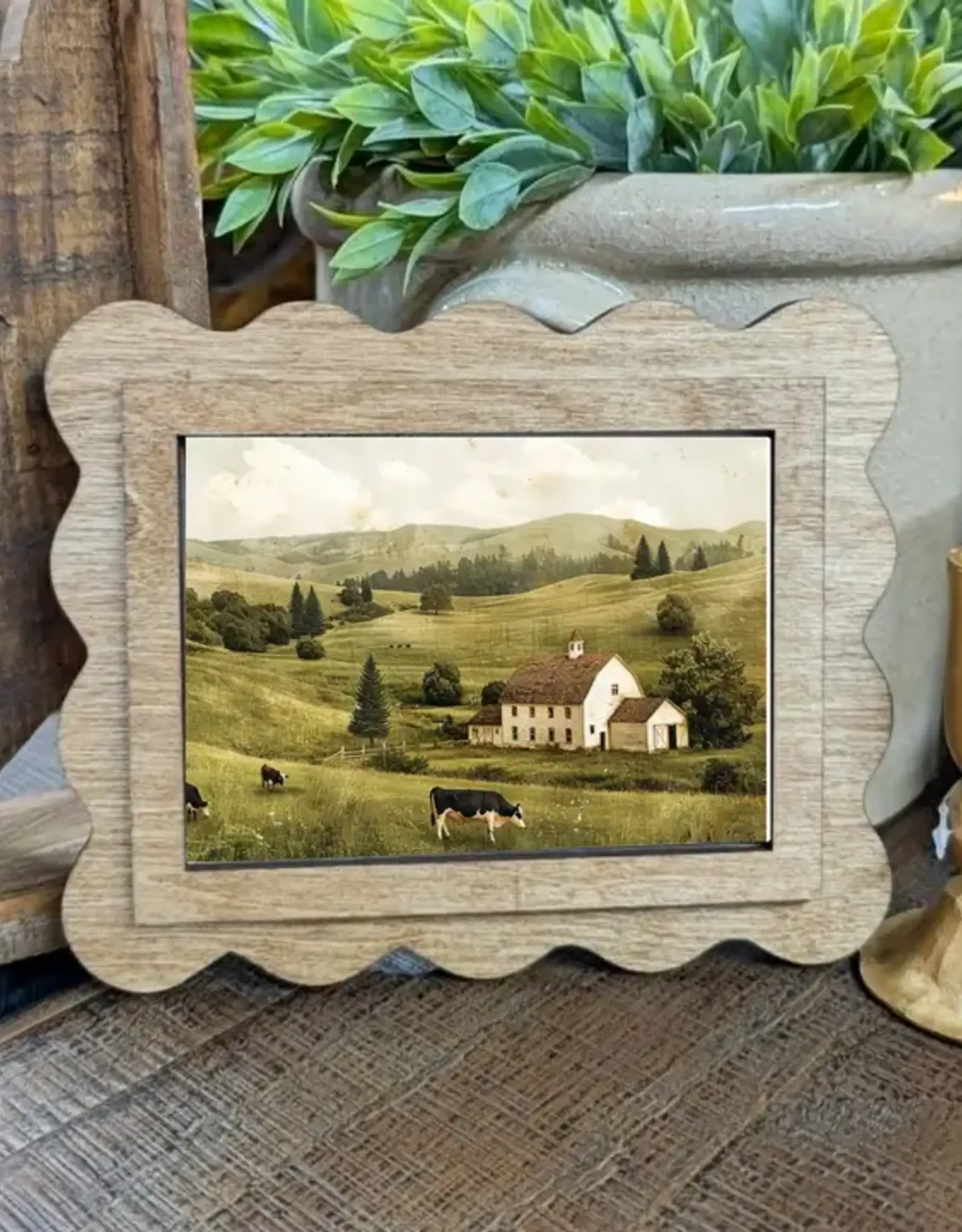 Redeemed Decor Arch Top Framed Art, Country Farmhouse