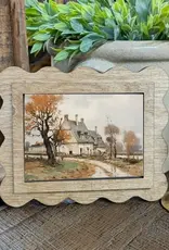 Redeemed Decor Scalloped Framed Art, Fall Farmhouse 6x8"